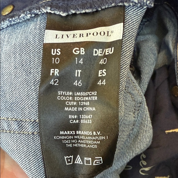 Liverpool Dark Blue Denim Jeans size 30/10 - Picture 6 of 9